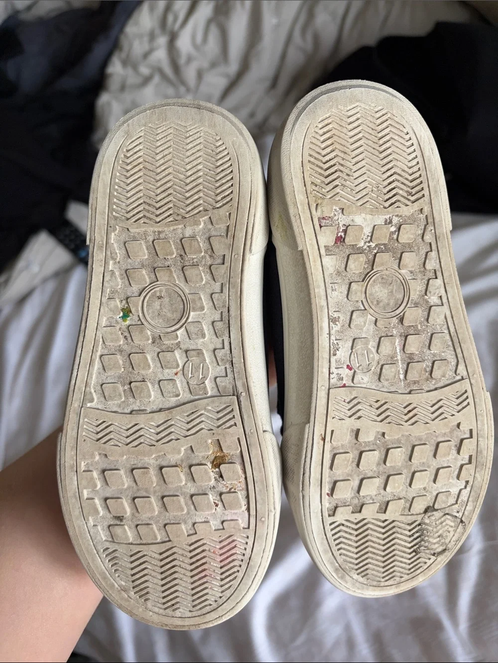 Kids Old Navy Canvas Velcro Sneakers Navy with Red and Green Accents - 11